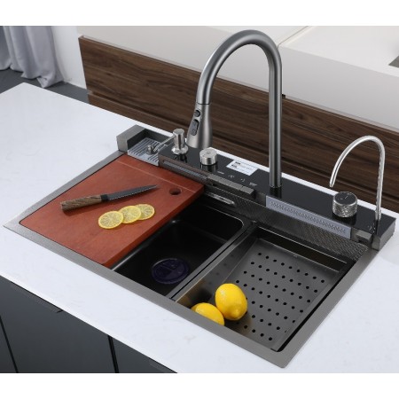 Многофункциональная кухонная мойка iSink Anthracite A-20